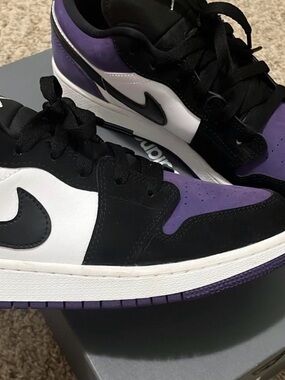 Jordan Kids Sneakers Black White Purple